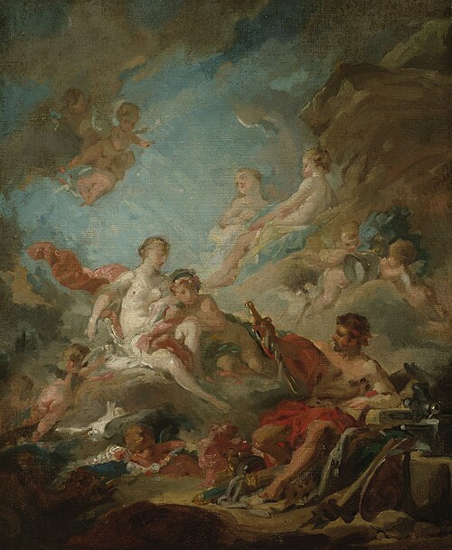 Venus in the Workshop of Vulcan, 1757, François Boucher
