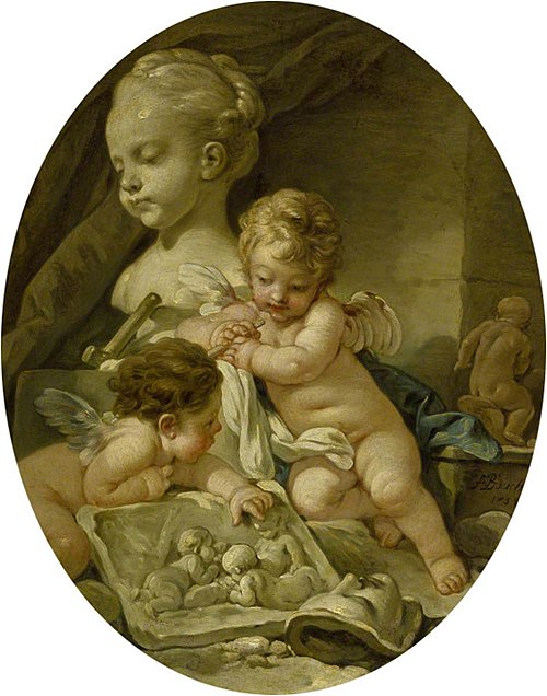 Sculpture (The Arts), 1758, François Boucher