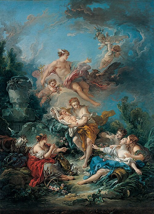 Mercury Confiding the Infant Bacchus to the Nymphs of Nysa, 1769, François Boucher