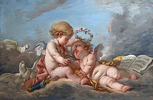 Composition aux putti, 1750, François Boucher