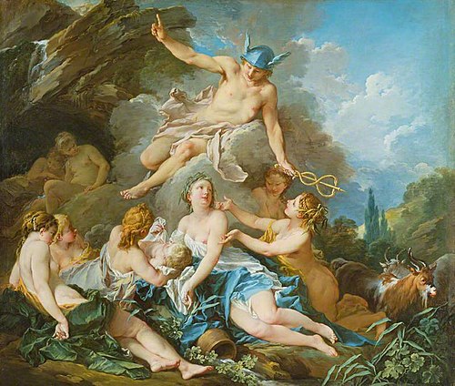 Mercury Confiding the Infant Bacchus to the Nymphs, 1733, François Boucher