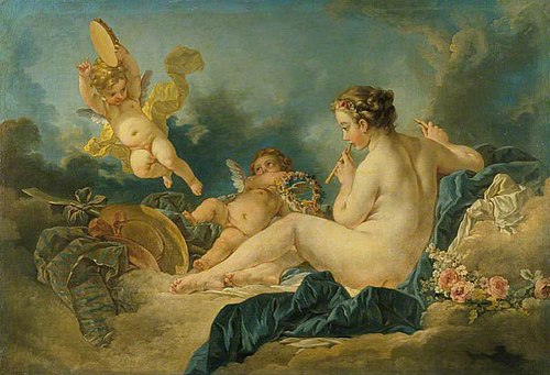 Seated Nymph with Flutes, 1755, François Boucher