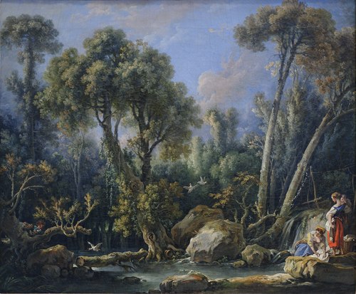 Laundresses in a Landscape, 1760, François Boucher