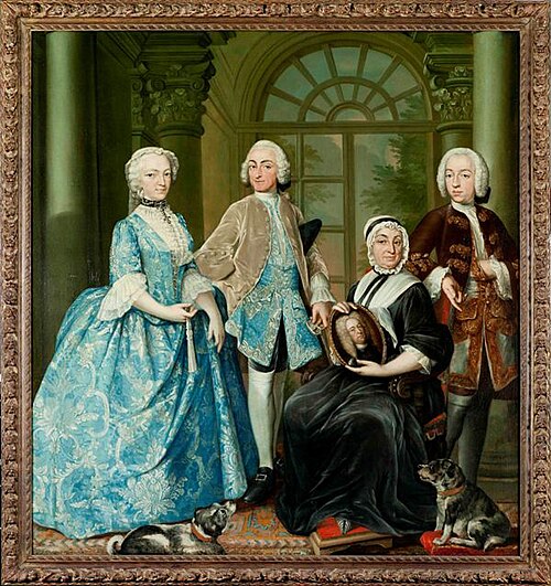 Portrait of the family of Gosewijn Theodoor van Coehoorn (1679-1737), 1746, Rienk Keyert