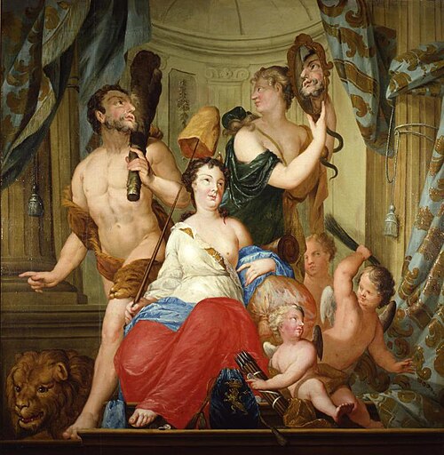 Allegorie op de stad Leeuwarden, 1742, Rienk Keyert