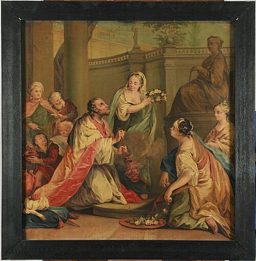 Salomo de valse goden aanbiddende, 1757, Rienk Keyert