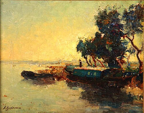Gezicht op het Biggemeer bij Grouw, 1924, Egnatius Ydema