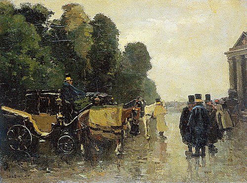 Carriages Waiting, 1890, Willem Zwart