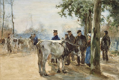 De veemarkt, 1901, Willem Zwart