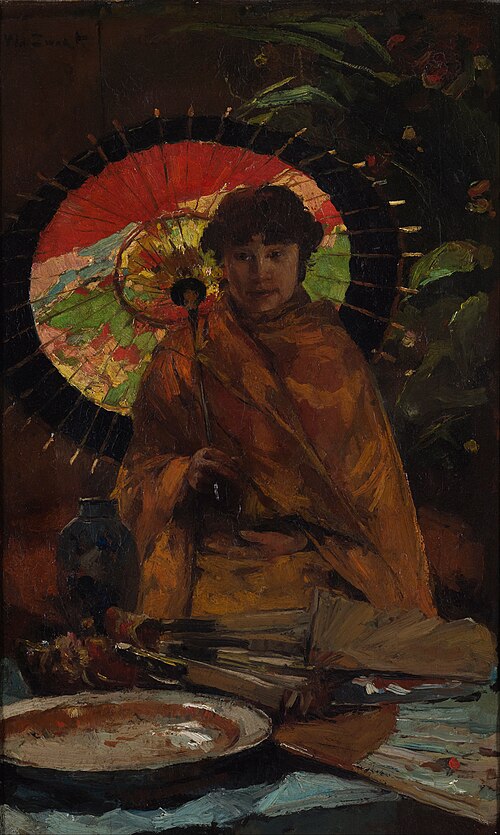Jeune Femme avec parasol japonais, 1889, Willem Zwart