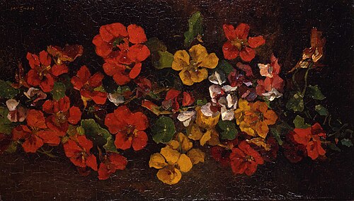 Bloemstuk met O.I. kers, 1920, Willem Zwart