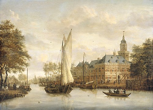 Le château de Nijenrode sur le Vecht près de Breukelen, 1673, Jacob Storck