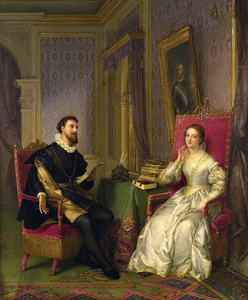 Torquato Tasso and Leonora d'Este., 1839, Felice Schiavoni