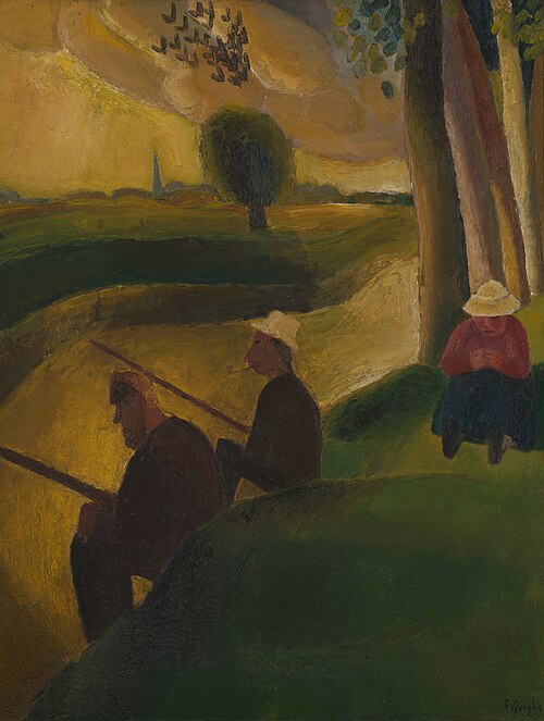 Pêcheurs au bord de la Lys, 1923, Frits van den Berghe