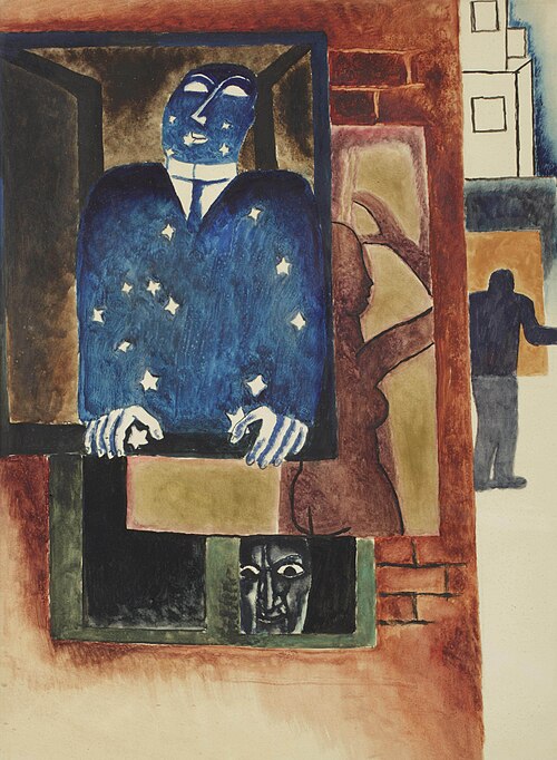 Fenêtre dans la nuit (étude), 1925, Frits van den Berghe