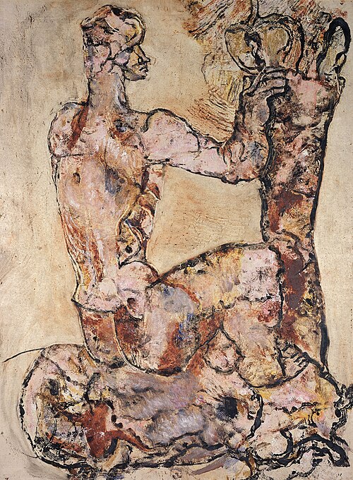 Nu rose assis, 1928, Frits van den Berghe