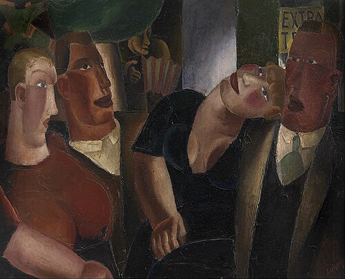 Lovers in the village, 1925, Frits van den Berghe