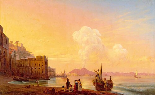Naples with a poet amongst fishermen, 1845, Ivan Aïvazovski