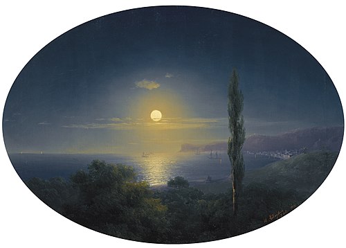 Crimean coast by moonlight, 1853, Ivan Aïvazovski