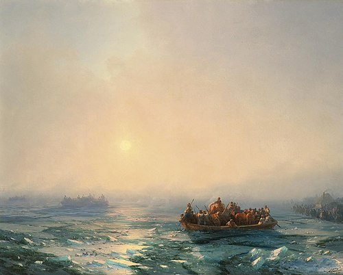 Ice on Dnipro, 1872, Ivan Aïvazovski