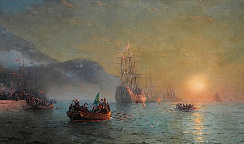 Colon Sortint de Palos, 1892, Ivan Aïvazovski
