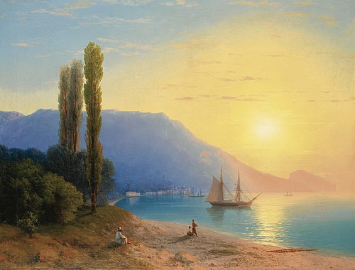 Sunset over Yalta, 1861, Ivan Aïvazovski