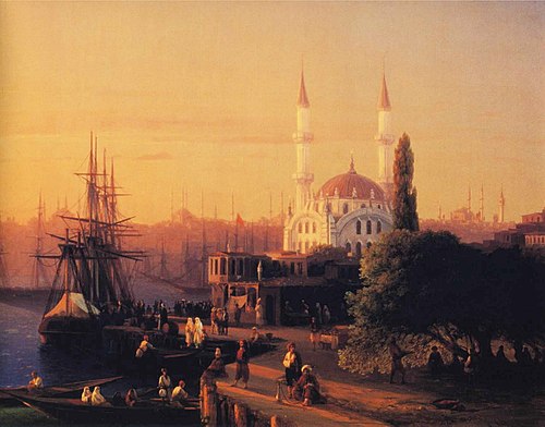 Panorama of Constantinopole (detail), 1856, Ivan Aïvazovski