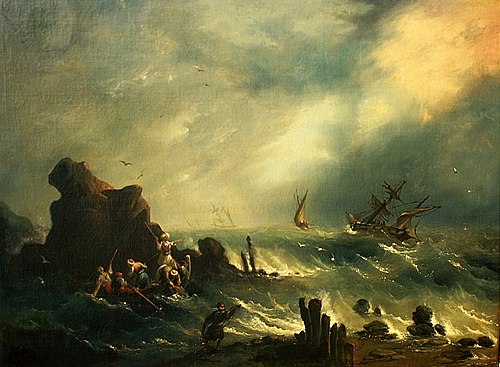 The Storm on the Turkish Coast, 1858, Ivan Aïvazovski
