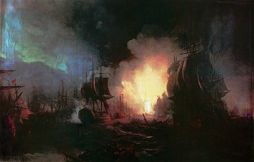 Battle of Chesma (1886), 1770, Ivan Aïvazovski