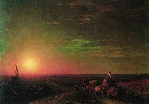 Chumaks Waggons, 1862, Ivan Aïvazovski