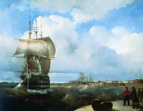 Large raid in Kronstadt, 1836, Ivan Aïvazovski