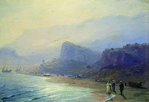 Pushkin and Raevskaya in Gurzuf, 1900, Ivan Aïvazovski