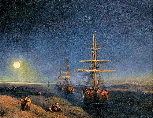 Suez Canal, 1869, Ivan Aïvazovski