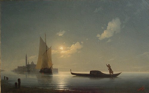 Gondolier on the Sea at Night, 1843, Ivan Aïvazovski