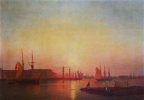 Exchange Of Peterburg, 1847, Ivan Aïvazovski