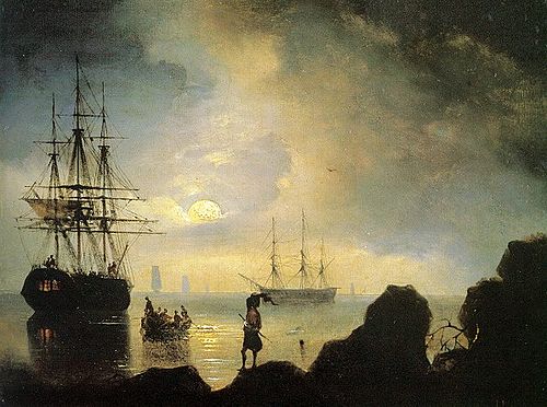 Fishermen on the shore, , Ivan Aïvazovski