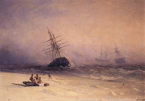 Shipwreck in the North Sea, 1875, Ivan Aïvazovski