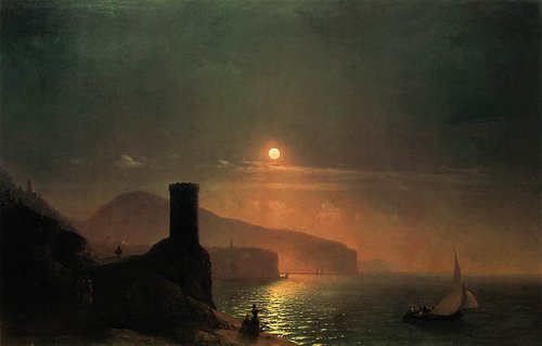 Vue de Vico près de Naples, 1855, Ivan Aïvazovski