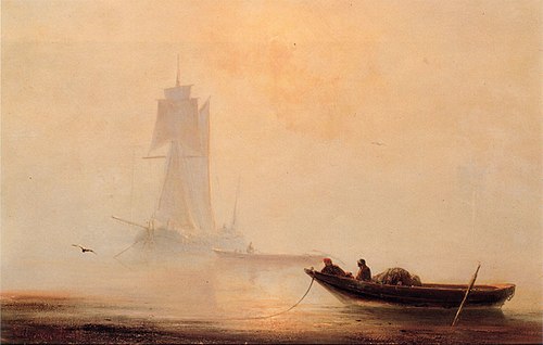 Fishing Boats In A Harbor, 1854, Ivan Aïvazovski