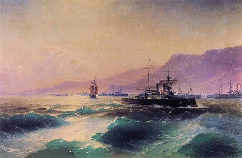 Gunboat off Crete, 1897, Ivan Aïvazovski