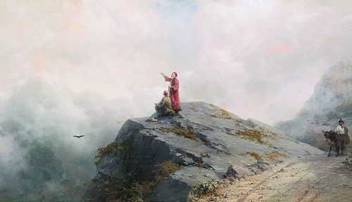 Dante Shows an Artist Some Unusual Clouds, 1883, Ivan Aïvazovski