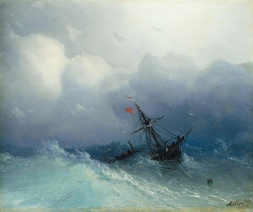 Shipwreck on Stormy Seas, 1886, Ivan Aïvazovski