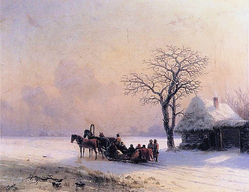 Winter Scene in Little Russia, 1868, Ivan Aïvazovski