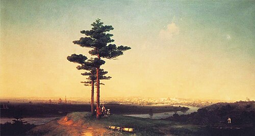 View of Moscow from the Sparrow Hills, 1851, Ivan Aïvazovski
