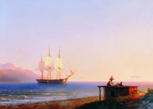 Frégate à la voile, 1838, Ivan Aïvazovski
