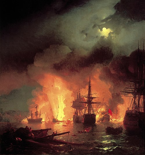 Bataille de Tchesmé, 1848, Ivan Aïvazovski