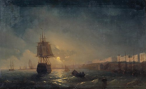 View of Odessa on a moonlit night, 1855, Ivan Aïvazovski