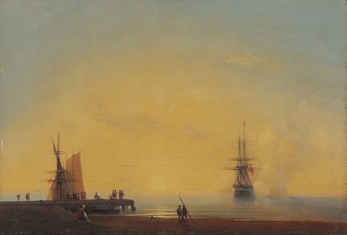 In the roads, Evening, 1867, Ivan Aïvazovski