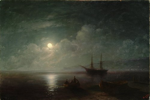 Seascape with full moon, 1857, Ivan Aïvazovski