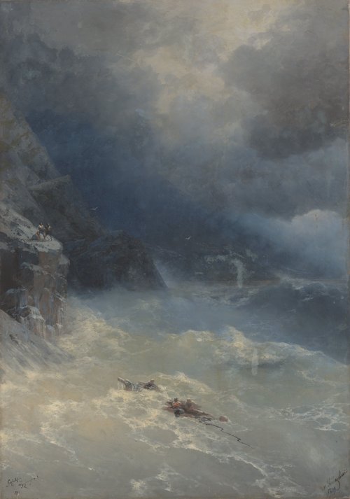 The storm at Cape Aya, 1899, Ivan Aïvazovski